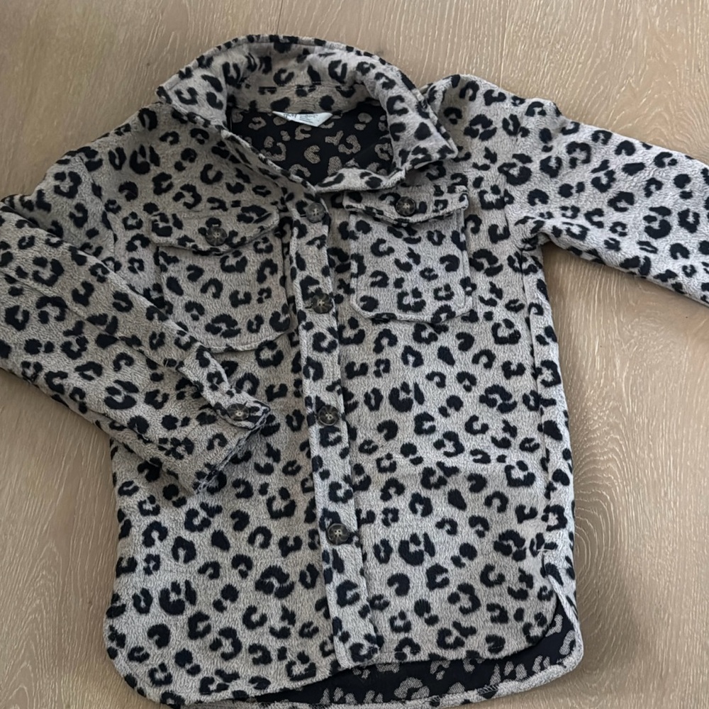 Soft girls cheetah shacket